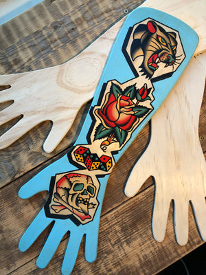 Hand Painted Wooden Arm