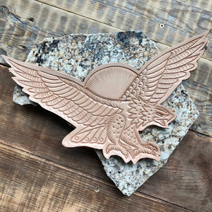 Hand Carved Leather Eagle